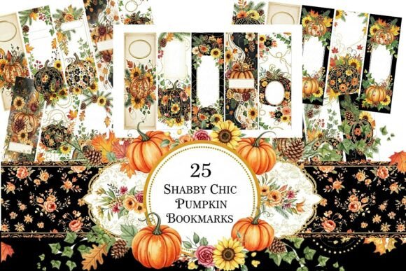 25 Shabby Chic Pumpkin Bookmarks: Elevating Your Autumn Reading Experience