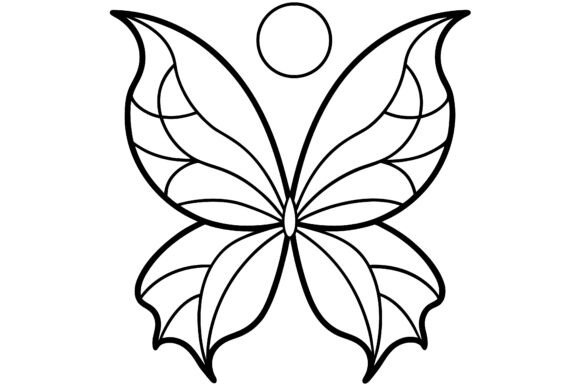Abstract Butterfly Wings Moon Line Drawing: A Guide to Modern Minimalist Design
