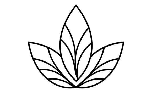 Abstract Leaves Pattern Line Drawing 1: Elevating Modern Design with Minimalist Line Art