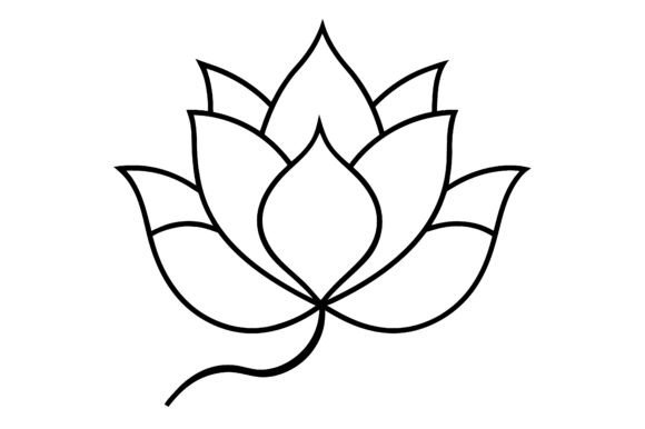 Abstract Modern Flower Line Outline: Elevating Design with Minimalist Elegance