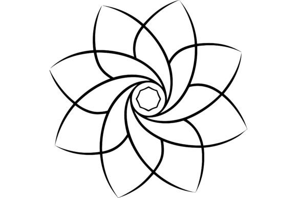 Abstract Spiral Flower Design for Modern Branding