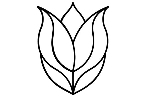 Abstract Tulip Flower Outline Line Drawing: A Guide for Designers and Brand Strategists