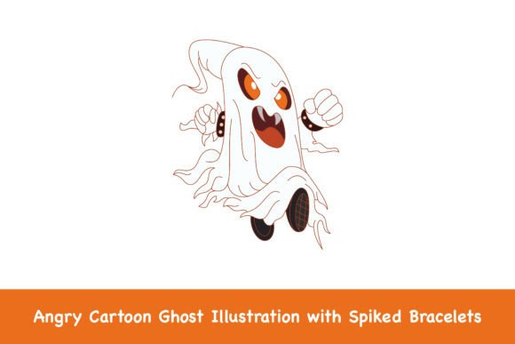 Angry Cartoon Ghost Illustration: Spiking Your Creative Projects with Attitude