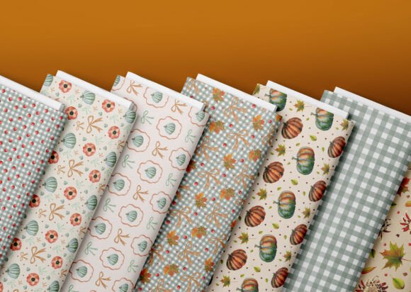 Autumn’s Watercolor Patterns: Elevating Design with Seasonal Elegance
