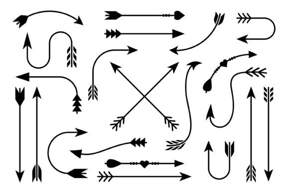 Diverse Black Arrow Graphics Collection