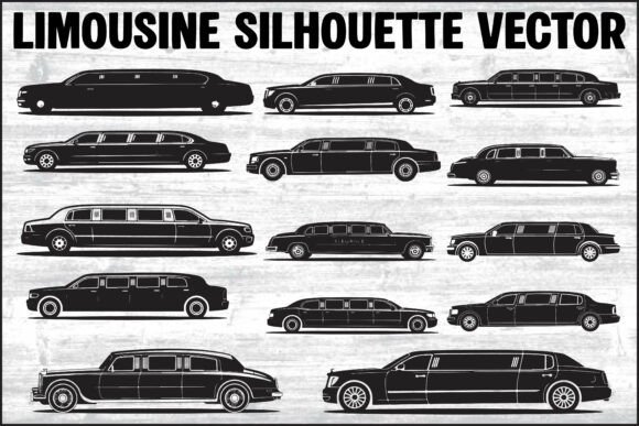 Elevate Your Design Projects with the Limousine Silhouette Vector Bundle