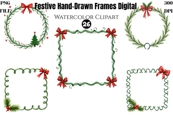 Elevating Digital Design with Festive Hand-Drawn Frames: A Strategic Asset for Modern Creators