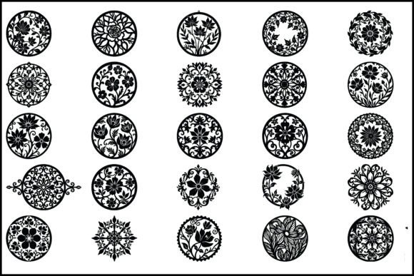 Enhancing Creative Projects with Elegant Round Floral Patterns