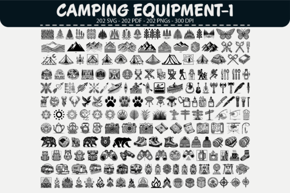 Evaluating the Camping Equipment Vector – 202 Designs Digital Asset Pack