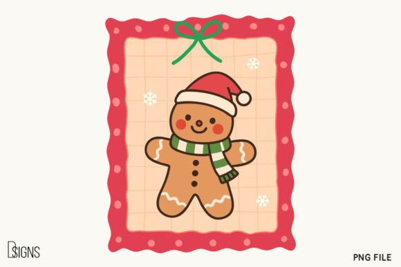 Evaluating the Cute Christmas Gingerbread Man Frame PNG for Holiday Design