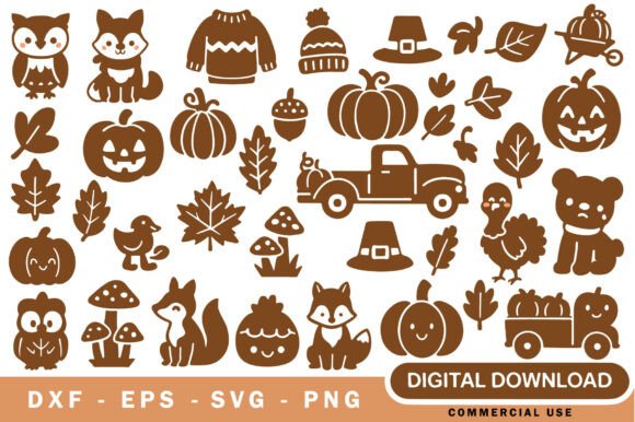 Fall Thanksgiving Shape SVG Bundle: Elevating Seasonal Crafting and Design