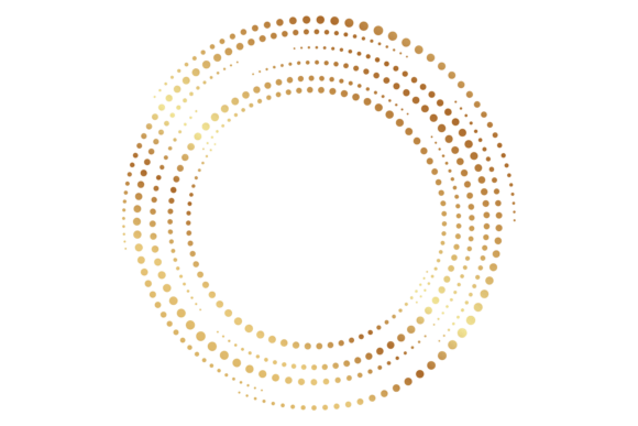 Golden Sparkle Spiral Circle. Round Deco: Elevating Design with Elegant Frames