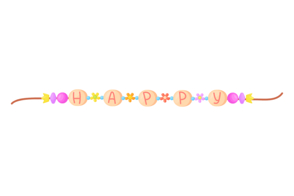 Happy Bracelet: Summer Positive Decorative Asset for Creative Projects