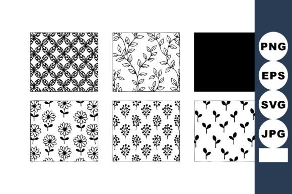 Mastering Monochrome: The Versatility of Six Black and White Floral Seamless Patterns