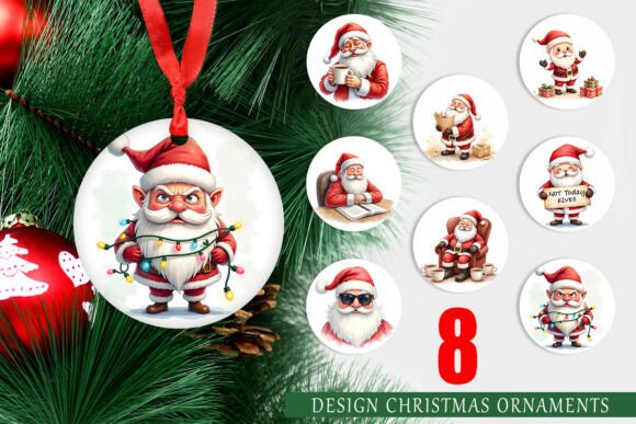 Ornament Overworked Santa: A Guide to High-Quality Printable Christmas Designs