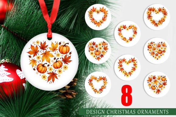 Strategic Design Application: Leveraging the Autumn Heart Ornament PNG for Seasonal Branding and Product Development