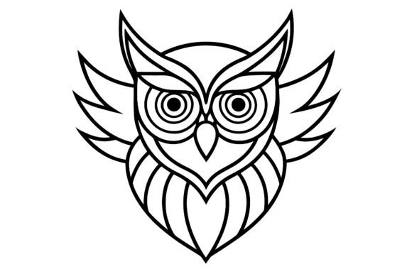 The Strategic Value of Abstract Owl Face with Wings Line Drawing in Modern Visual Identity