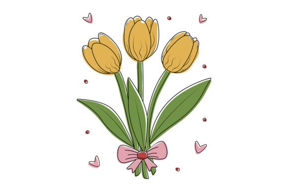 Three Yellow Tulips with Contour: A Design Evaluation