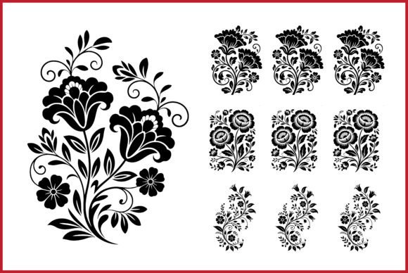 Unlocking Creative Potential with an Elegant Floral Vector Design Set