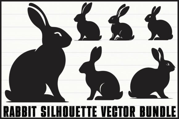 Unlocking Creative Potential with the Cute Rabbit Silhouette Vector Bundle
