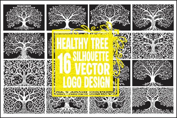 Unlocking Creative Potential with the Elegant Tree of Life Silhouette Vector