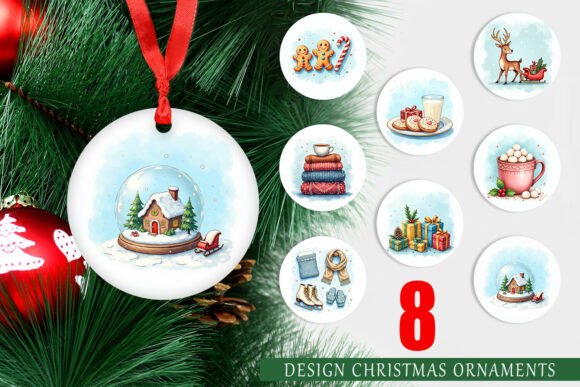 Watercolor Christmas Ornament PNG Guide